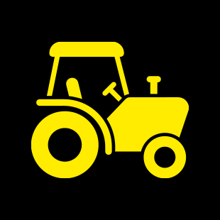 Gelbes Traktor-Piktogramm für die Führerscheinklasse L